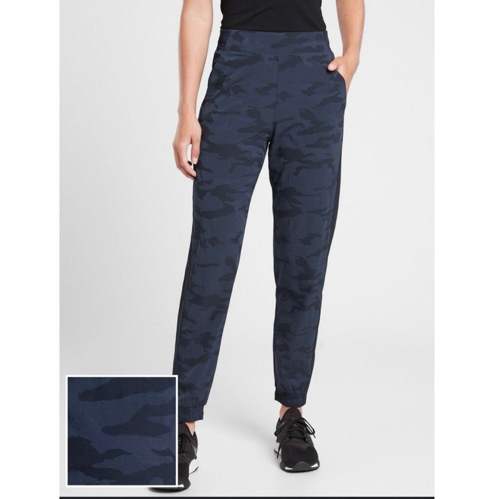 Athleta Brooklyn Anzuziehen Blue‎ Camo Jogger Women's Size 6 Camouflage